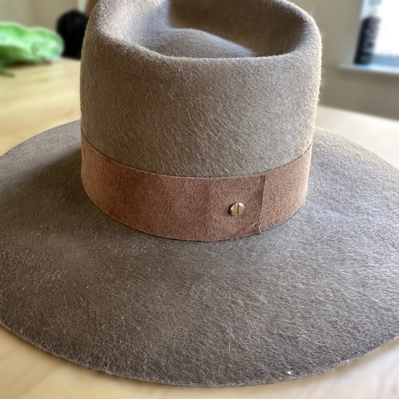 JANESSA LEON  Taupe Wide-Brim Hat Size SMALL 51” main image 2